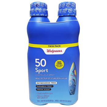 Walgreens | Sport Spray Sunscreen SPF 50商品图片,独家减免邮费
