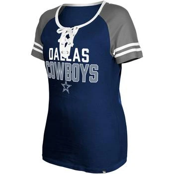 推荐New Era Cowboys Raglan Lace-Up T-Shirt - Women's商品