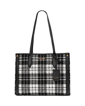 推荐Market Posh Medium Plaid Jacquard Tote商品