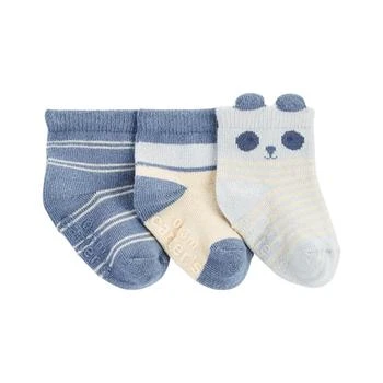 Carter's | Baby Boys Panda Socks, Pack of 3,商家Macy's,价格¥55