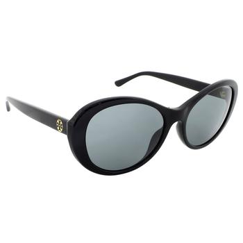 Tory Burch | Tory Burch Grey Oval Ladies Sunglasses TY7151 170987 55商品图片,4.4折