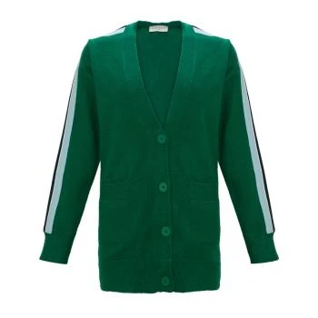 推荐SANDRO 女士绿色羊毛针织开衫 R130085P-MULTI商品