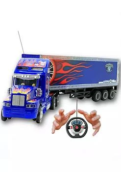 推荐Big Daddy Series Extra Large Super Duty Tractor Trailer with Light & Music (Colors May Vary) Black & Blue商品