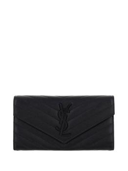 圣罗兰女包, Yves Saint Laurent | Saint Laurent Cassandre Logo Plaque Wallet商品图片 9.5折