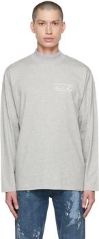 Martine Rose | Gray Printed Long Sleeve T-Shirt商品图片,5.9折