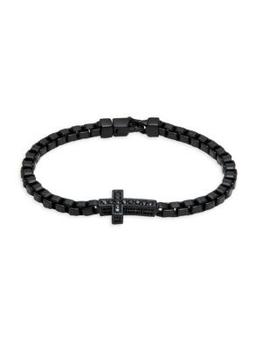 Effy | Rhodium-Plated Sterling Silver & Spinel Cross Bracelet商品图片,3折