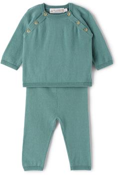 商品Bonpoint | Baby Green Cotton Abricota Set,商家SSENSE,价格¥635图片