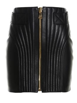 Balmain是什么牌子, Balmain | Leather skirt商品图片 7.6折