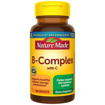 Nature Made | B Complex With Vitamin C Caplets商品图片,满$80享8折, 满$40享8.5折, 满折