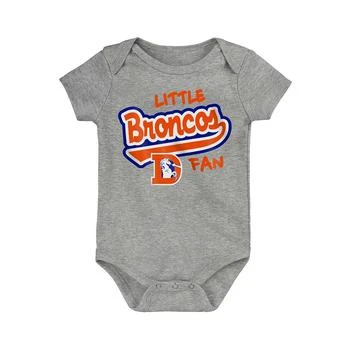 Outerstuff | Baby Boys and Girls Heather Gray Distressed Denver Broncos Retro Little Baller Bodysuit,商家Macy's,价格¥164