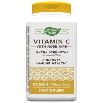 Nature's Way | Vitamin C Rose Hips Extra Strength Capsules商品图片,满$80享8折, 满$40享8.5折, 满折