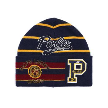 拉夫劳伦帽子新款, Ralph Lauren | Collegiate Patchwork Beanie商品图片 额外7折, 额外七折