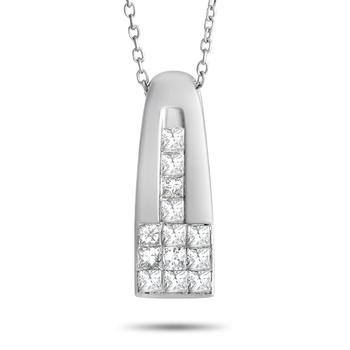 商品14K White Gold 0.50ct Diamond Pendant Necklace图片