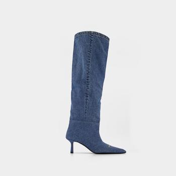 推荐Viola Slouch Boots in Capretto, Purple商品