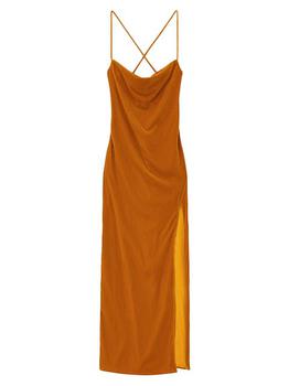 商品Staud | Bellamy Lace-Up Velvet Slipdress,商家Saks Fifth Avenue,价格¥2153图片