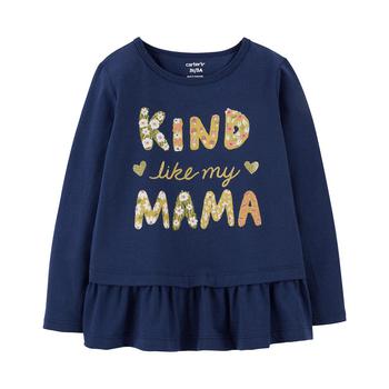 Carter's | Toddler Girls Long Sleeve Peplum Jersey T-shirt商品图片,5折