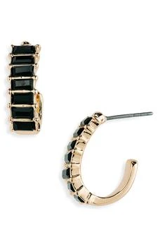 Nordstrom | Baguette Crystal Huggie Hoop Earrings,商家Nordstrom Rack,价格¥78