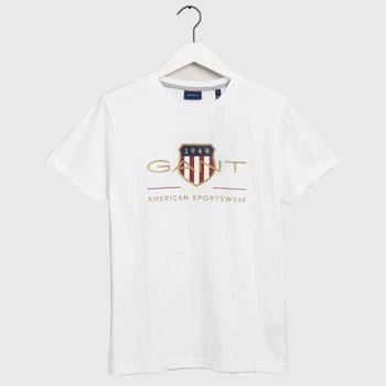 推荐GANT Men's Archive Shield T-Shirt - White商品