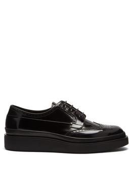 Prada | Exaggerated-sole spazzolato-leather brogues商品图片,
