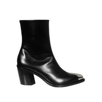 推荐Alexander Mcqueen Leather Cowboy Punk Boots商品