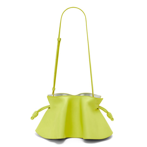 美帕正品, Loewe | 【包税】LOEWE/罗意威 22新款Flamenco系列 女士绿色纳帕牛皮革徽标压纹磁扣开合单肩手拿花瓣包A411M12X01-6905商品图片 额外9.5折, 包邮包税, 额外九五折