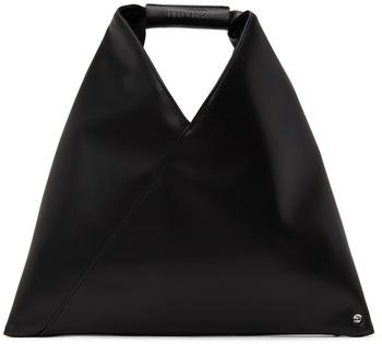 MAISON MARGIELA | SSENSE Exclusive Black Nano Faux-Leather Triangle Tote商品图片,独家减免邮费