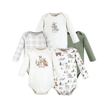 Hudson | Baby Boys Long-Sleeve Bodysuits, Packs of 5商品图片,