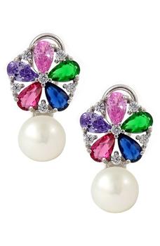 Savvy Cie Jewels | Sterling Silver 10-11mm Freshwater Pearl Multi Drop Earrings商品图片,3.3折