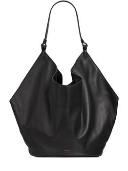 推荐Medium Lotus Smooth Leather Shoulder Bag商品