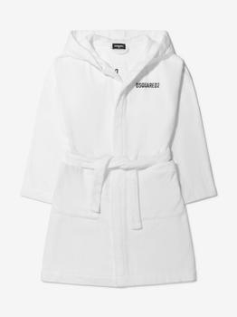 商品DSQUARED2 | Dsquared2 White Unisex Cotton Icon Logo Bathrobe,商家Childsplay Clothing,价格¥1358图片