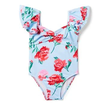 Janie and Jack | Floral One-Piece (Toddler/Little Kids/Big Kids) 