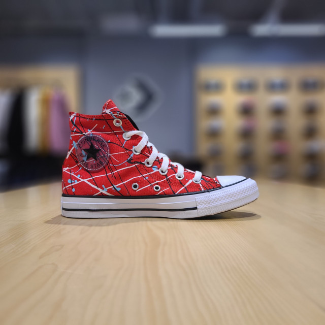 匡威直邮, Converse | 【韩国直邮|包邮包税】匡威 共用 CHUNK TAYLOR ALL STAR PAINTER 大学 红色 高鞋 170806C商品图片 7折×额外9折, 包邮包税, 额外九折