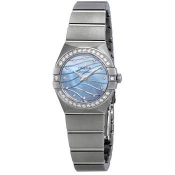 欧米茄星座怎么样, [二手商品] Omega | Pre-owned Omega Constellation Diamond Blue Mother of Pearl (Wavy Pattern) Dial Ladies Watch 123.15.24.60.57.001商品图片 3.7折