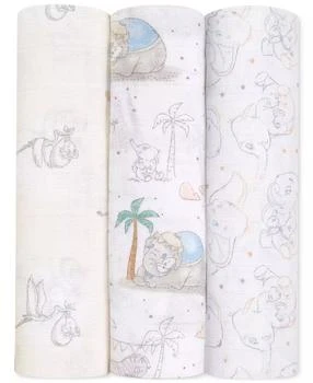 aden + anais | Baby Boys or Baby Girls Dumbo Swaddles, Pack of 3,商家Macy's,价格¥391