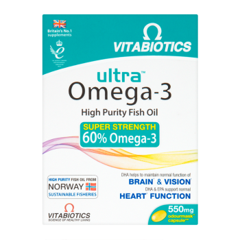 商品Vitabiotics 维百莱 Omega3鱼肝油胶囊 60粒图片
