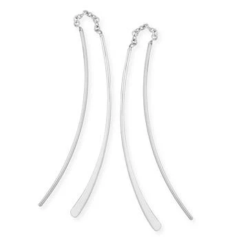 Macy's | Curved Wire Threader Earrings Set in 14k White Gold,商家Macy's,价格¥4182