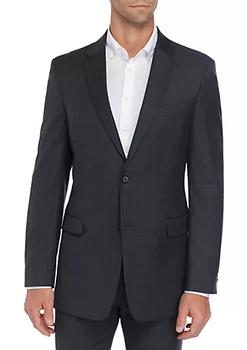 推荐Sharkskin Windowpane Stretch Classic Fit Suit Separate Coat商品