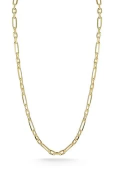 GLAZE JEWELRY | 14K Gold Plate Sterling Silver Figaro Chain Necklace,商家Nordstrom Rack,价格¥596