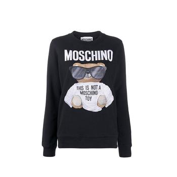 冬装莫斯奇诺卫衣, Moschino | 香港直邮MOSCHINO莫斯奇诺女士黑色棉质卫衣EV170855271555商品图片 额外8.2折, 额外八二折