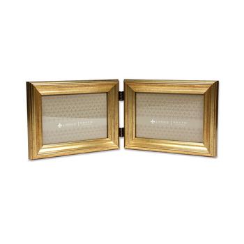 商品Lawrence Frames | Hinged Double Sutter Burnished Gold Picture Frame - 6" x 4",商家Macy's,价格¥116图片