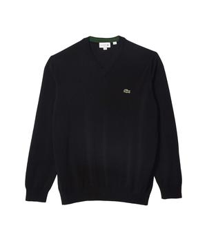 Lacoste | Long Sleeve Solid V-Neck Sweater商品图片,5.3折起