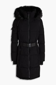 DKNY | Quilted belted shell hooded coat商品图片,4.6折