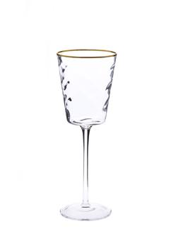商品Classic Touch Decor | Set of 6 Pebble Glass Water Glasses with Gold Rim,商家Premium Outlets,价格¥489图片