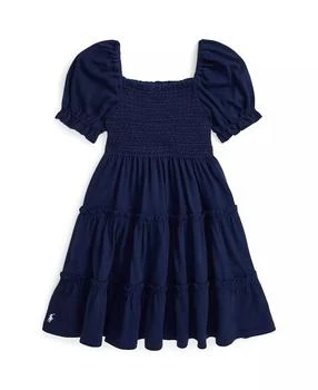 Ralph Lauren | Toddler and Little Girls Smocked Cotton Jersey Dress,商家Macy's,价格¥359