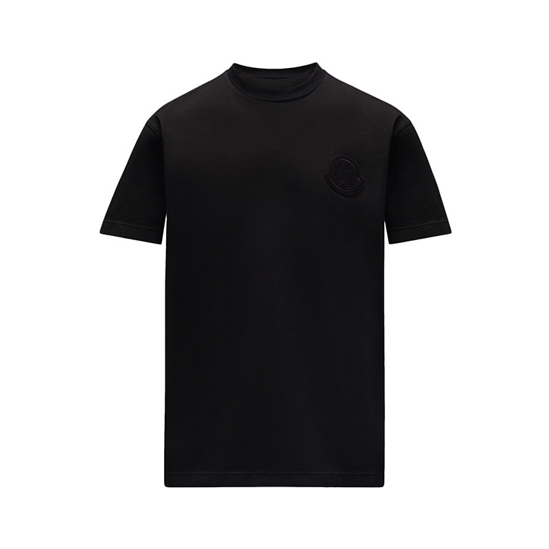 Moncler | 【预售3-7天】Moncler/蒙克莱 22年早春新款 1952系列 男士黑色有机纯棉标志贴片短袖T恤H10928C00011809KL999商品图片,1折起, 包邮包税