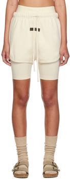 Essentials | Off-White Cotton Shorts商品图片,7.5折