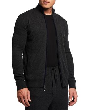 推荐Men's Recycled Cashmere Full-Zip Sweater商品