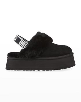 Funkette Suede Shearling Platform Slippers product img