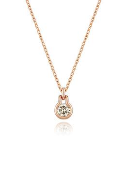 商品hyeres-lor | Happiness 14K Rose 0.1ct Diamond Necklace,商家W Concept,价格¥2812图片