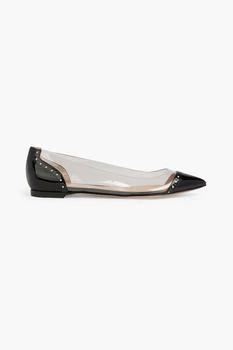 推荐Macy 05 laser-cut patent-leather and PVC point-toe flats商品